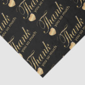 Hartelijk dank - Zwart en Gold Script-papier Tissuepapier (Detail)