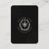 Hartelijk dank, zwart en gouden  koningin Honey Be Informatiekaartje (Achterkant)