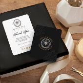 Hartelijk dank, zwart en gouden  koningin Honey Be Informatiekaartje