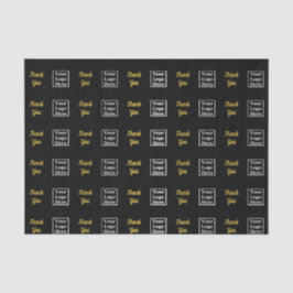 Hartelijk dank, zwart en goudje, het Logo hier Tissuepapier