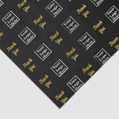 Hartelijk dank, zwart en goudje, het Logo hier Tissuepapier (Detail)