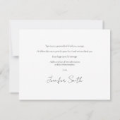 Hartelijk dank, zwart en goudlegant notitiekaartje (Achterkant)