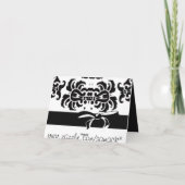 Hartelijk dank - zwart en wit bedankkaart (Achterkant)