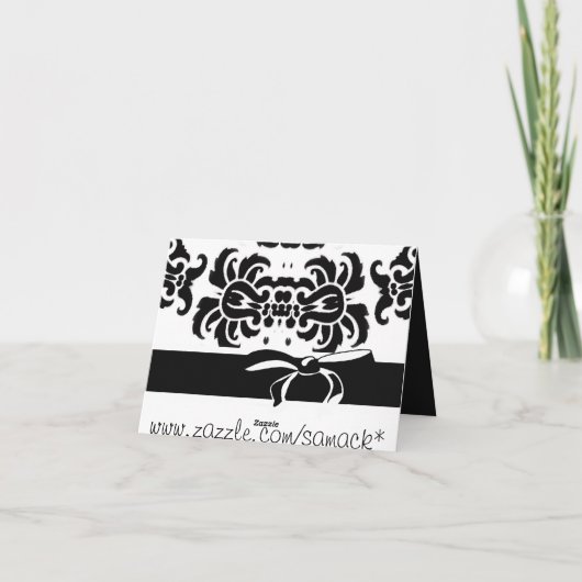 Hartelijk dank - zwart en wit bedankkaart (Achterkant)