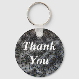 Hartelijk dank, zwart wit Abstract patroon Sleutelhanger