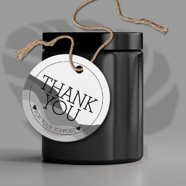 Hartelijk dank, zwart-wit rondhangen Label