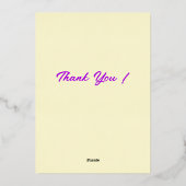 Hartelijk dank! Zwarte Gold Foil Multi-Language Wo Folie Feestdagenkaart (Achterkant)