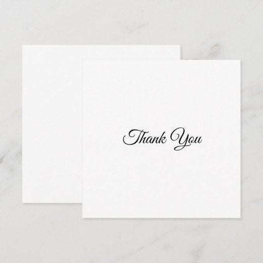 Hartelijk dank, zwarte witte elegante klassieke ka (Voorkant / Achterkant)