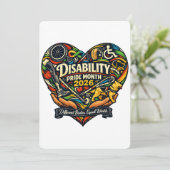 Hartelijk Disability Pride Month 2026 Kaart (Staand voorkant)