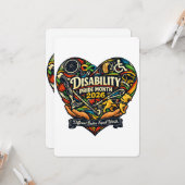 Hartelijk Disability Pride Month 2026 Kaart (Voorkant / Achterkant in situ)