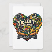 Hartelijk Disability Pride Month 2026 Kaart (Achterkant)