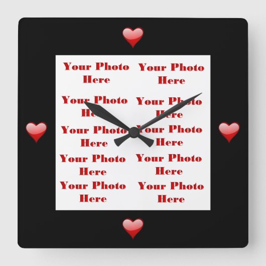 Hartelijk foto-Lijst wandklok (Voorkant)