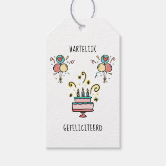 Hartelijk Gefeliciteerd | Happy Birthday Cadeaulabel
