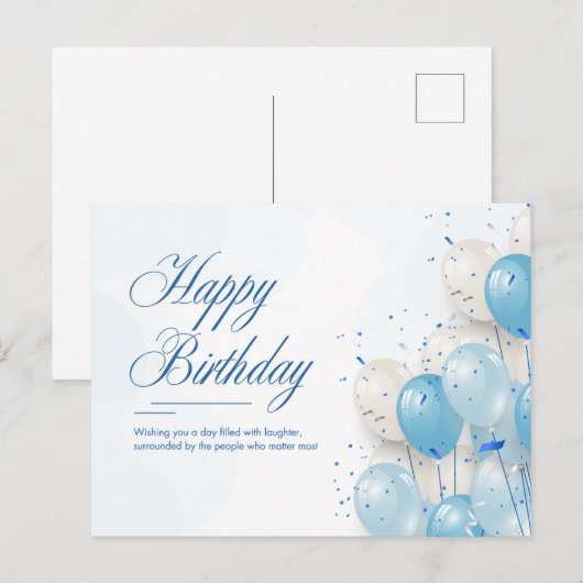 Hartelijk gefeliciteerd met je verjaardag  briefkaart (Voorkant / Achterkant)