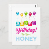 Hartelijk gefeliciteerd met je verjaardag schat briefkaart (Voorkant / Achterkant)