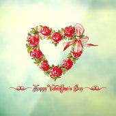 Hartelijk Gefeliciteerd met Valentijnsdag met bloe Raamsticker (Vel 3)