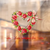 Hartelijk Gefeliciteerd met Valentijnsdag met bloe Raamsticker (Vel 2)