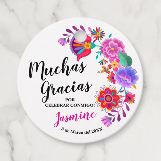 Hartelijk Gefeliciteerd Verjaardagsfeest Bedankjes Labels (Voorkant)