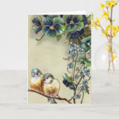 Hartelijk gefeliciteerd vogels kaart (Gele Bloem)