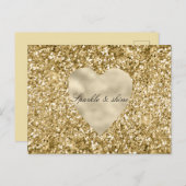 Hartelijk gepersonaliseerd goud briefkaart (Voorkant / Achterkant)