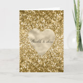 Hartelijk gepersonaliseerd goud  kaart (Voorkant)