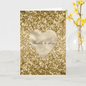 Hartelijk gepersonaliseerd goud kaart (Gele Bloem)