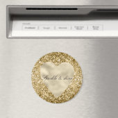 Hartelijk gepersonaliseerd goud magneet (Insitu (Vaatwasser))