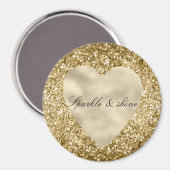 Hartelijk gepersonaliseerd goud magneet (Voorkant / Achterkant)