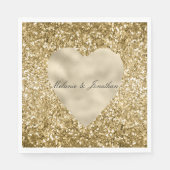 Hartelijk gepersonaliseerd goud servet (Voorkant)