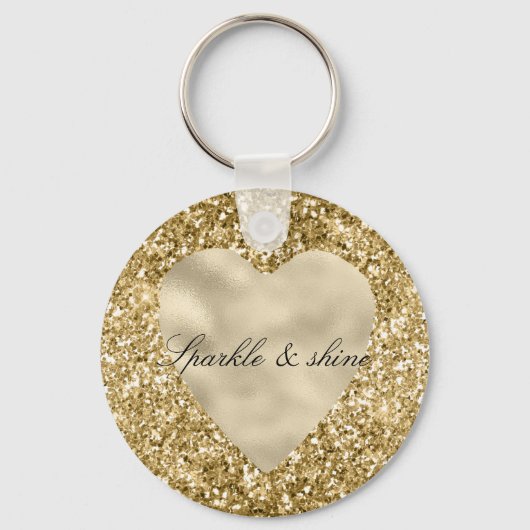 Hartelijk gepersonaliseerd goud sleutelhanger (Voorkant)