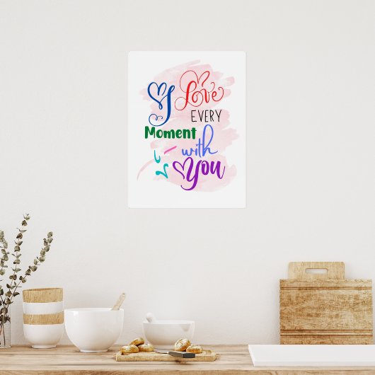 Hartelijk geticht op True Love Quotes Romantic Wal Poster (Keuken)