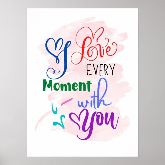 Hartelijk geticht op True Love Quotes Romantic Wal Poster (Voorkant)