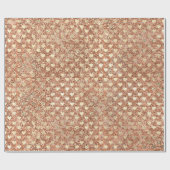 Hartelijk glitter roze Rose Gold Crystals Klein gl Cadeaupapier (Vlak)