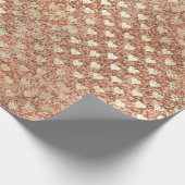 Hartelijk glitter roze Rose Gold Crystals Klein gl Cadeaupapier (Hoek)