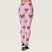 Hartelijk hart op roze, compacte vormgeving leggings (Achterkant)