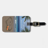 Hartelijk hart zand (aanpasbaar) bagagelabel (Voorkant horizontaal)