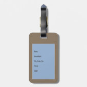 Hartelijk hart zand (aanpasbaar) bagagelabel (Achterkant verticaal)