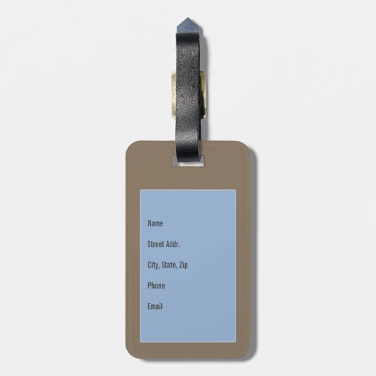 Hartelijk hart zand (aanpasbaar) bagagelabel (Achterkant verticaal)