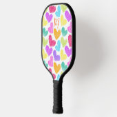 Hartelijk Kleurrijk Hart Pastel Valentijn Liefde M Pickleball Paddle (Links)
