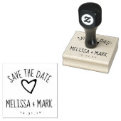Hartelijk Lettertype Save the Date    Rubberstempel (Gestempeld)