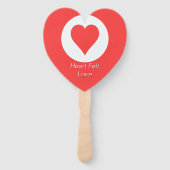 Hartelijk Liefde Hart Vorm Handwaaier (Achterkant)