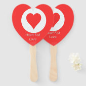 Hartelijk Liefde Hart Vorm Handwaaier (Voorkant en achterkant)