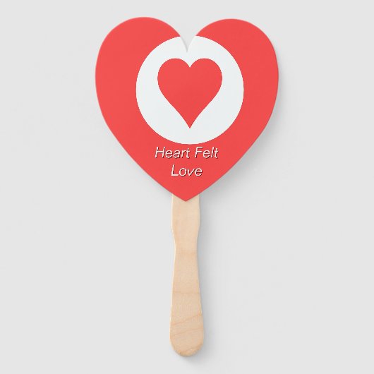Hartelijk Liefde Hart Vorm Handwaaier (Voorkant)