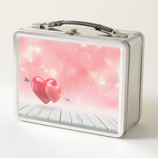 Hartelijk liefde Valentijnsdag Achtergrondpijl roz (Voorkant)