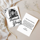 Hartelijk notitie tante Afstuderen foto Floral Bedankkaart