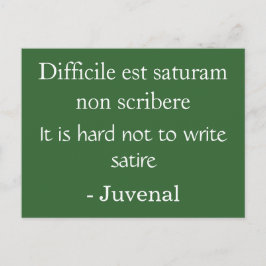 Hartelijk om satire niet te schrijven - Juvenal qu Briefkaart