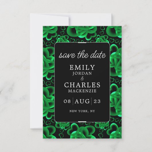 Hartelijk Overvloedige Elegante Bruiloft Save The Date (Voorkant)