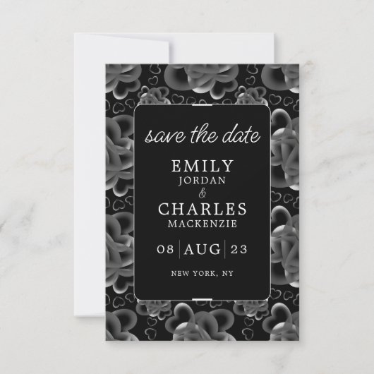 Hartelijk Overvloedige Elegante Bruiloft Save The Date (Voorkant)