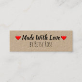 Hartelijk ritme gemaakt met liefdeshandgemaakt Kra Mini Visitekaartje (Voorkant)