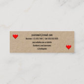 Hartelijk ritme gemaakt met liefdeshandgemaakt Kra Mini Visitekaartje (Achterkant)